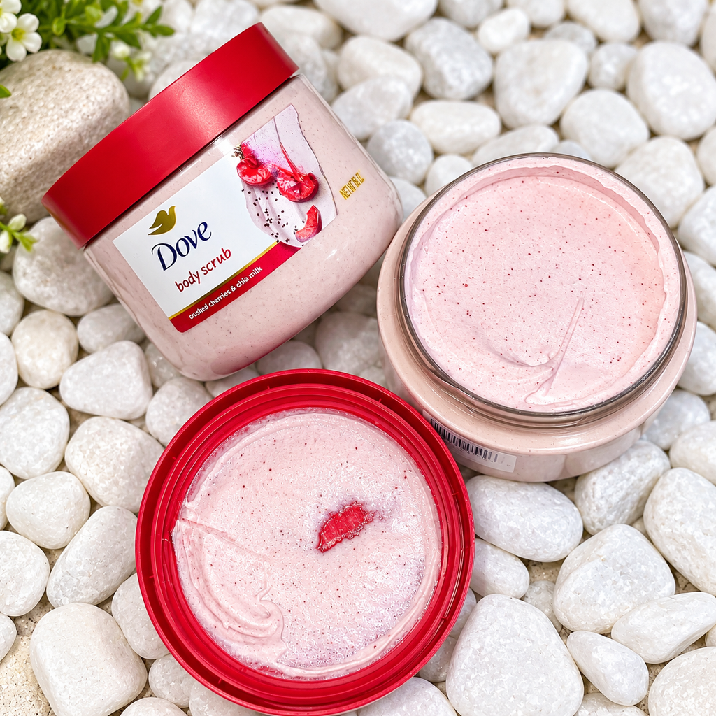 Tẩy Tế Bào Chết Dove Anh Đào & Sữa Hạt Chia - 425g