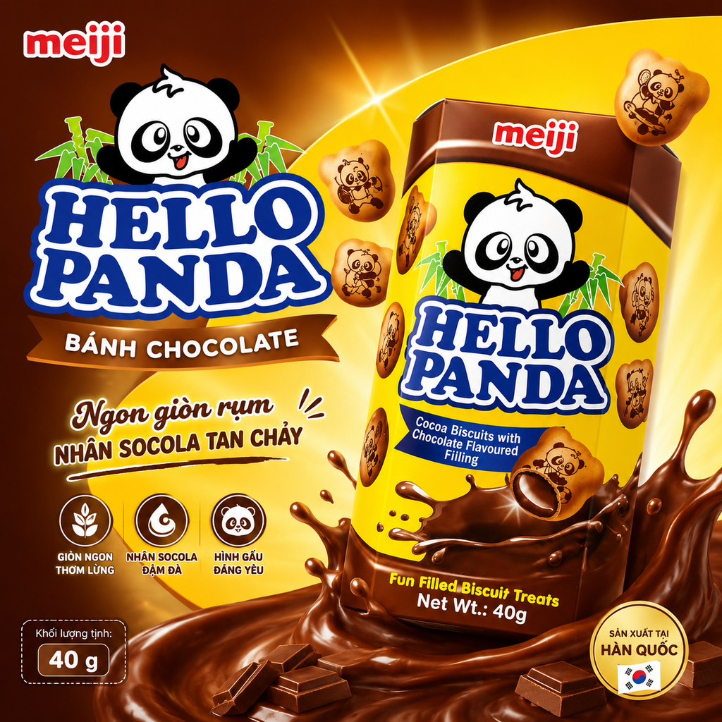 Bánh Hello Panda Meiji Chocolate - 40g