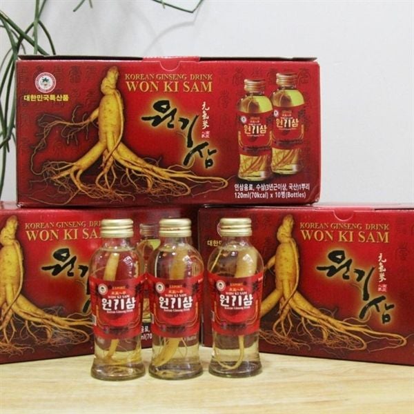 Nước Nhân Sâm Củ Won Ki Sam Hàn Quốc - 10 chai x 120ml