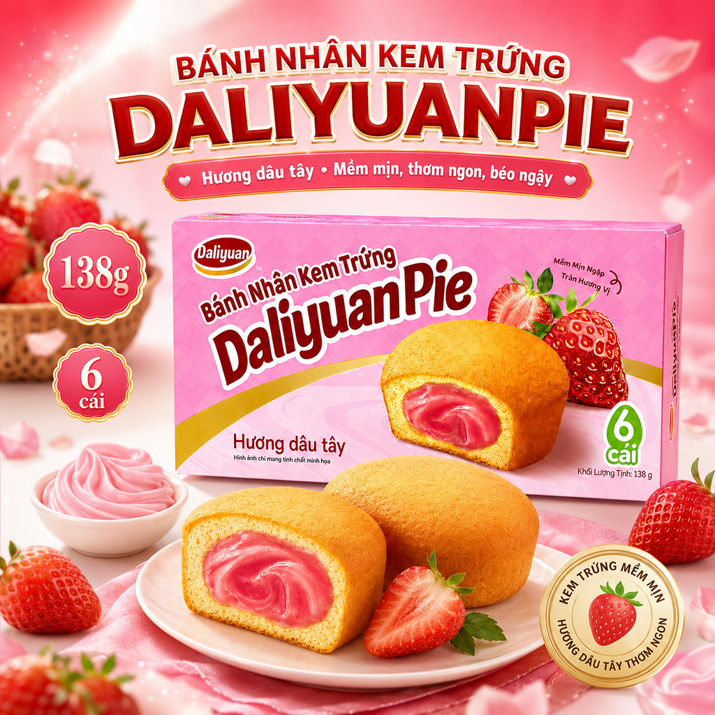 Bánh Nhân Kem Trứng Daliyuanpie - 138g