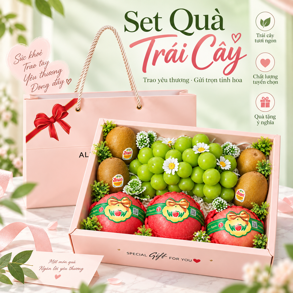 Giỏ Quà Trái Cây Ngoại Nhập Tặng Nàng 20/10