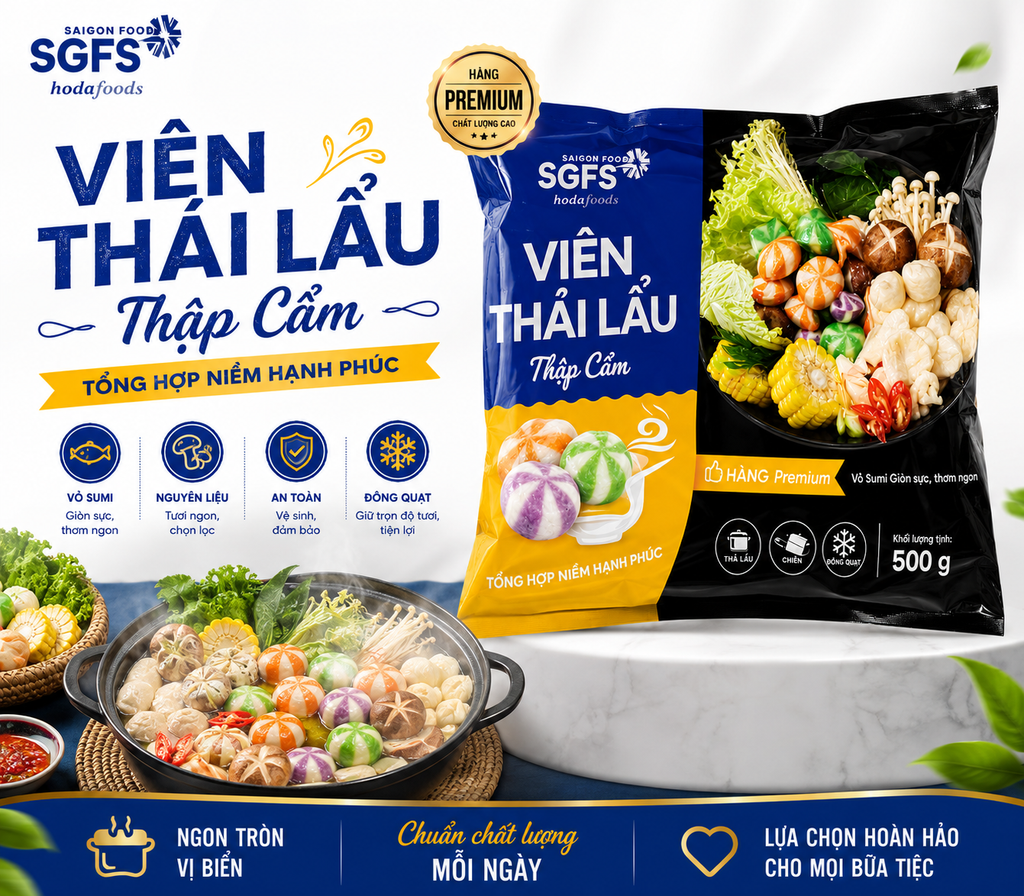 Viên Thả Lẩu Thập Cẩm SGFS - 500g