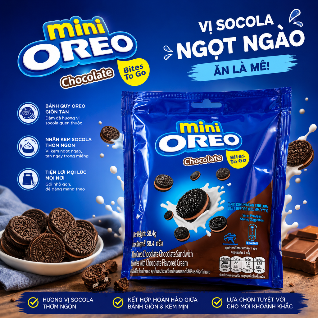 Bánh Mini Oreo Original - Gói 61.3g