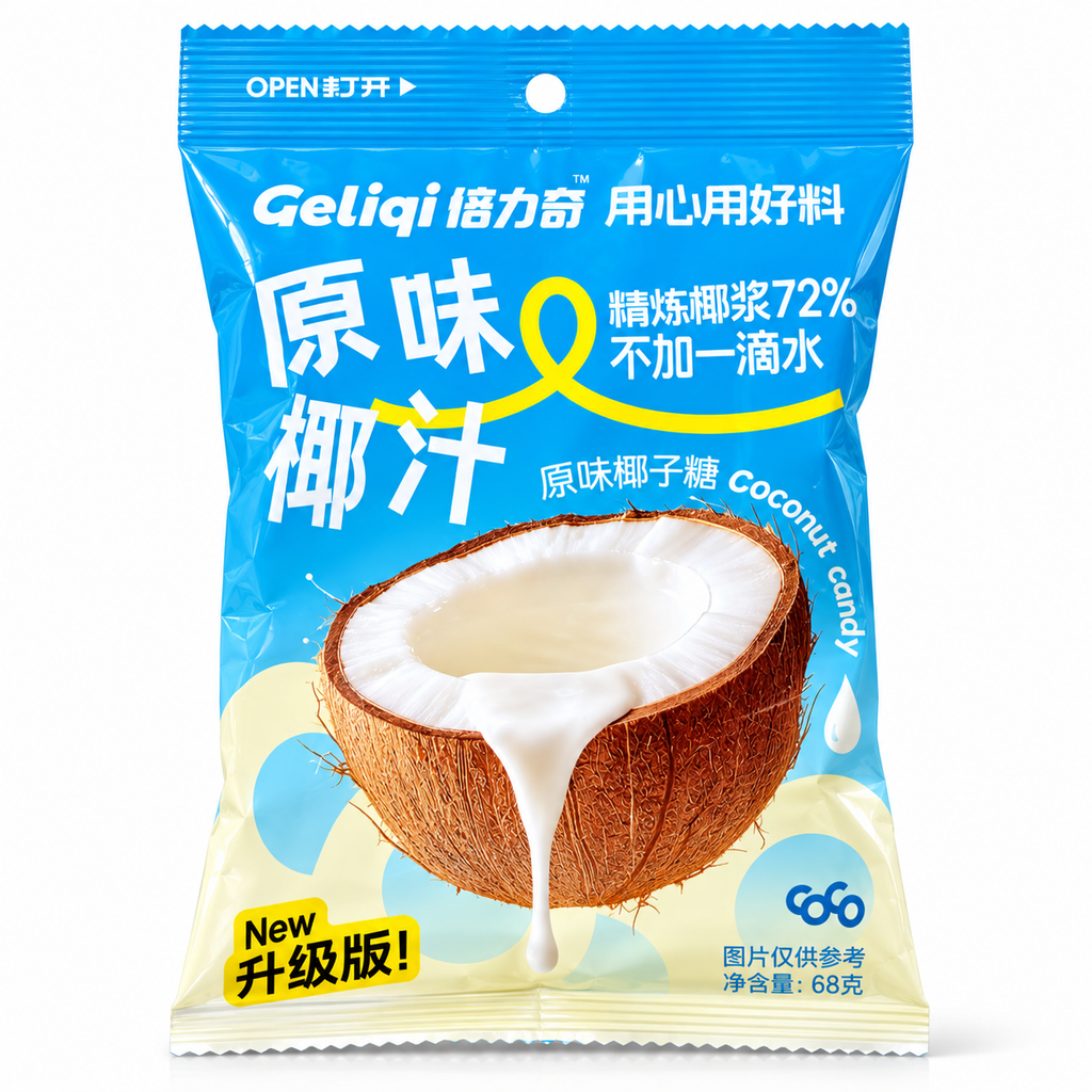 Kẹo Dừa Sữa Geliqi - 68g