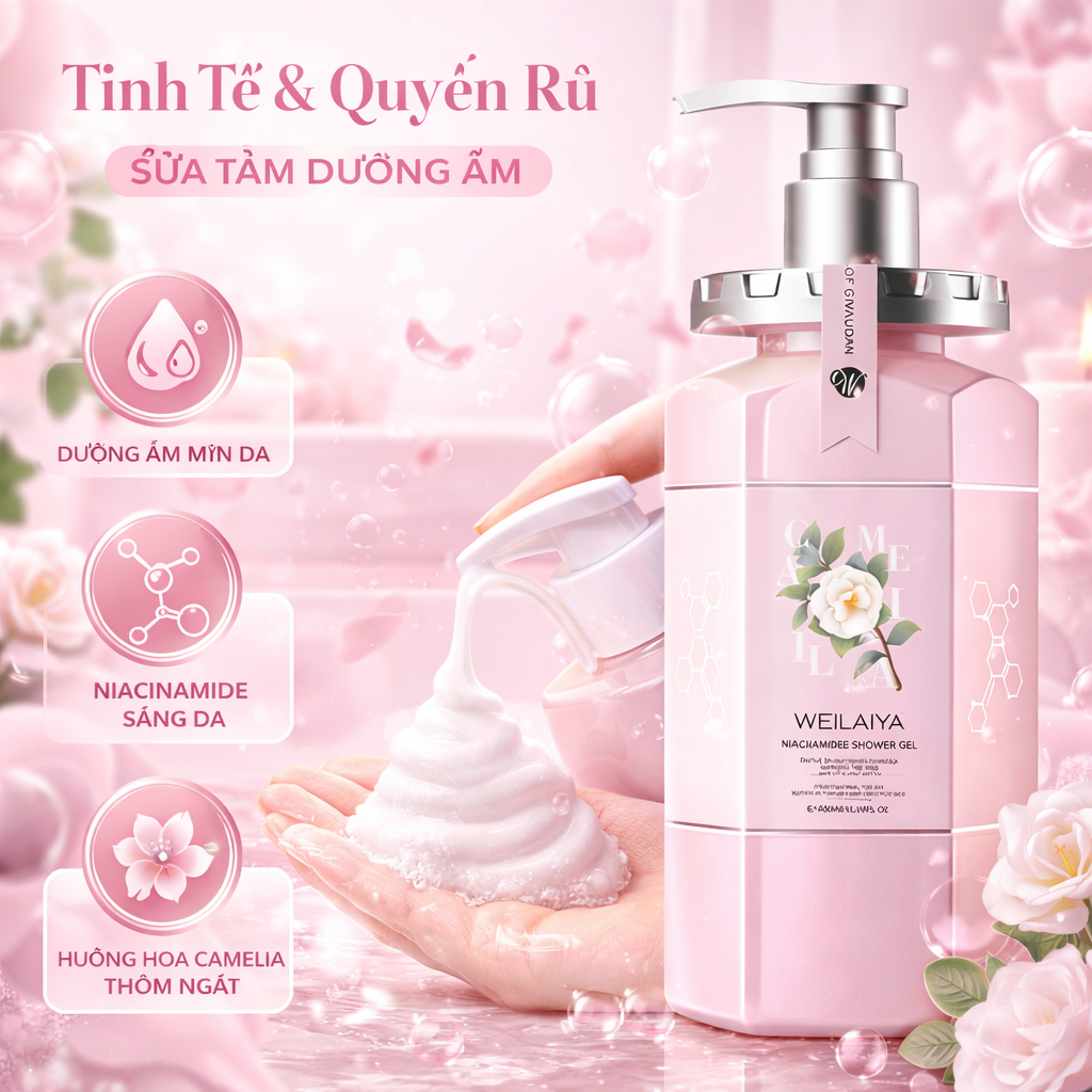 Sữa Tắm Weilaiya Hương Hoa Trà - 450ml