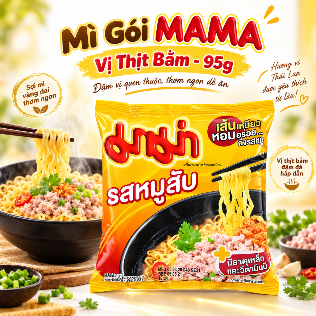 Mì Gói Mama Vị Thịt Bằm - 95g