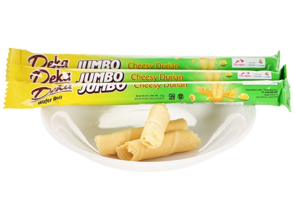 Bánh Xốp Ống Jumbo Vị Phô Mai Sầu Riêng - 140g