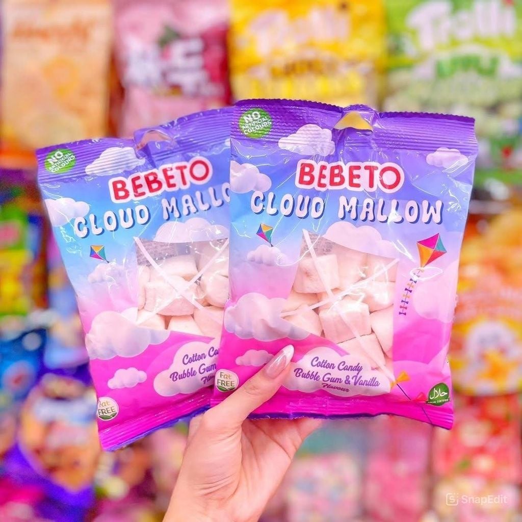 Kẹo Xốp Hình Đám Mây Thổ Nhĩ Kỳ Marshmallow BEBETO - 60g