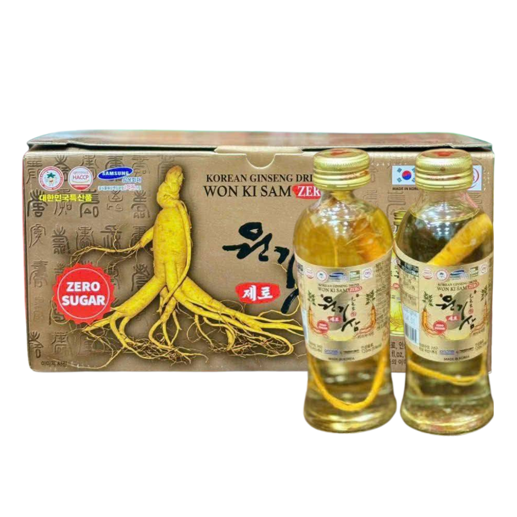 Nước Sâm Củ Won Ki Sam Không Đường - 10 chai x 120ml