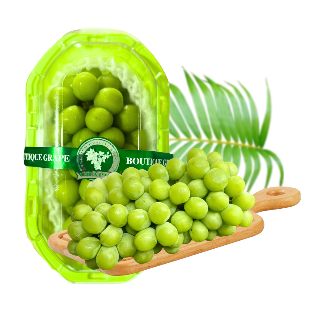 Nho Mẫu Đơn Shine Muscat - Hộp Tròn Khoảng 1Kg
