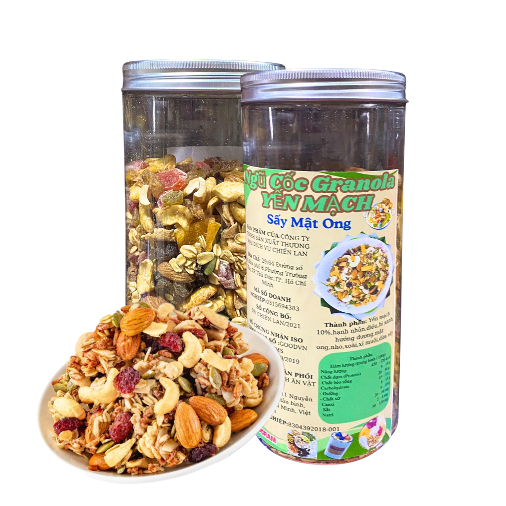 Ngũ Cốc Granola Yến Mạch Sấy Mật Ong SuSu - 500g