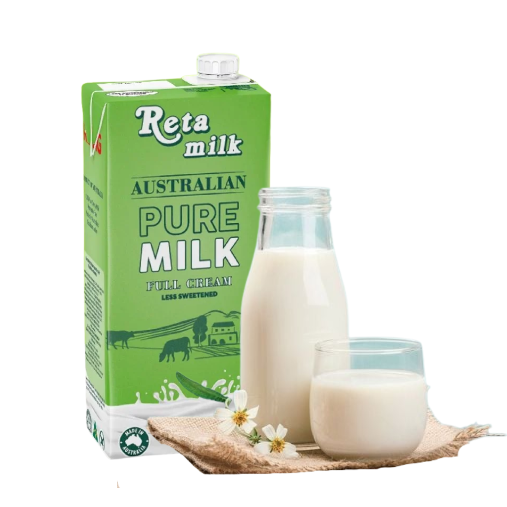 Sữa Tươi Úc Tiệt Trùng Nguyên Kem Reta Milk - 1L (ít đường)