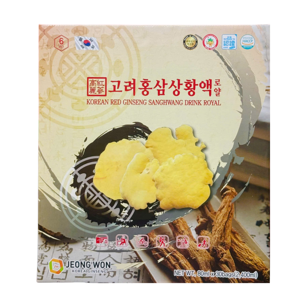 Nước Hồng Sâm Nấm Thượng Hoàng JeongWon - Hộp 30 gói x 80ml