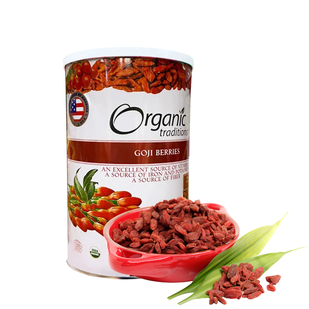 Kỷ Tử Organic Traditions Goji Berries - Hộp 454g