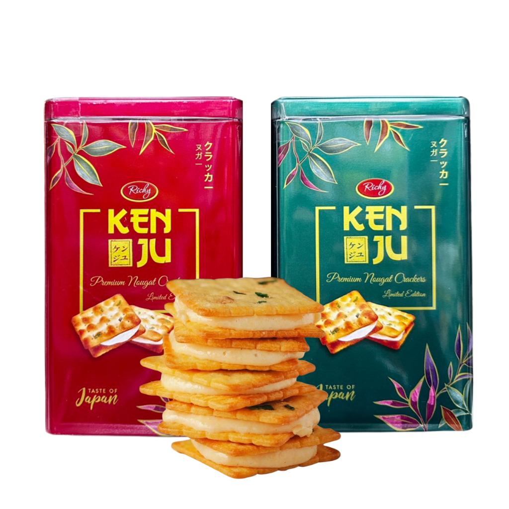 Bánh Quy Hành Kenju Nougat Kẹp Kem Dẻo – 248g