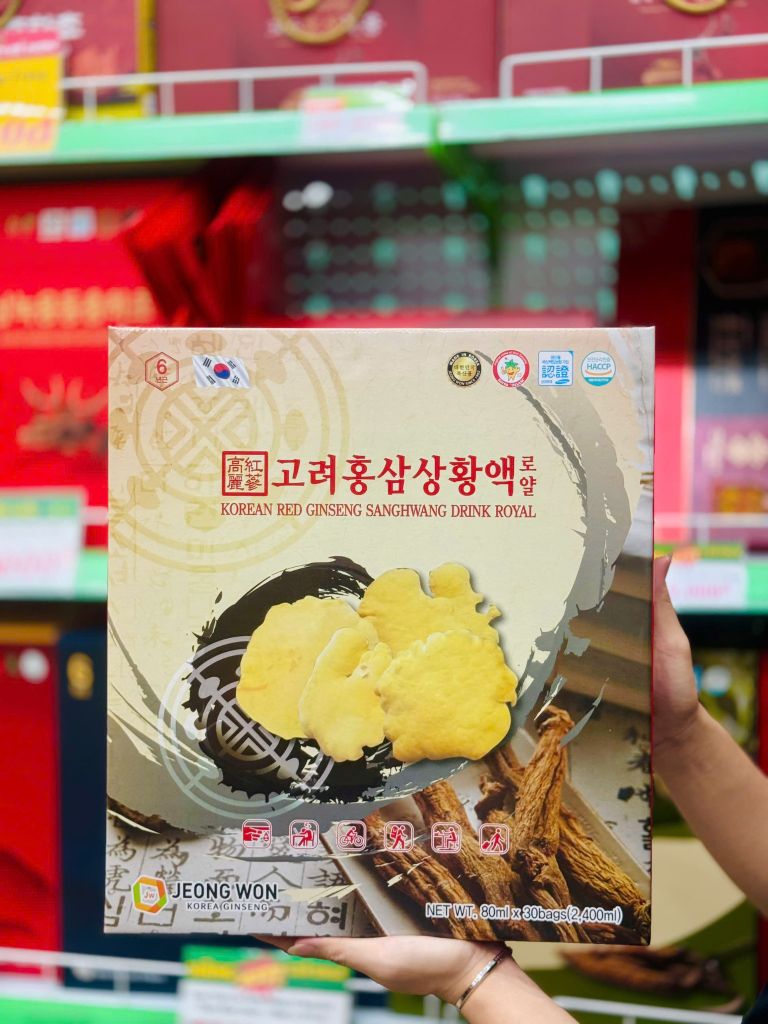 Nước Hồng Sâm Nấm Thượng Hoàng JeongWon - Hộp 30 gói x 80ml