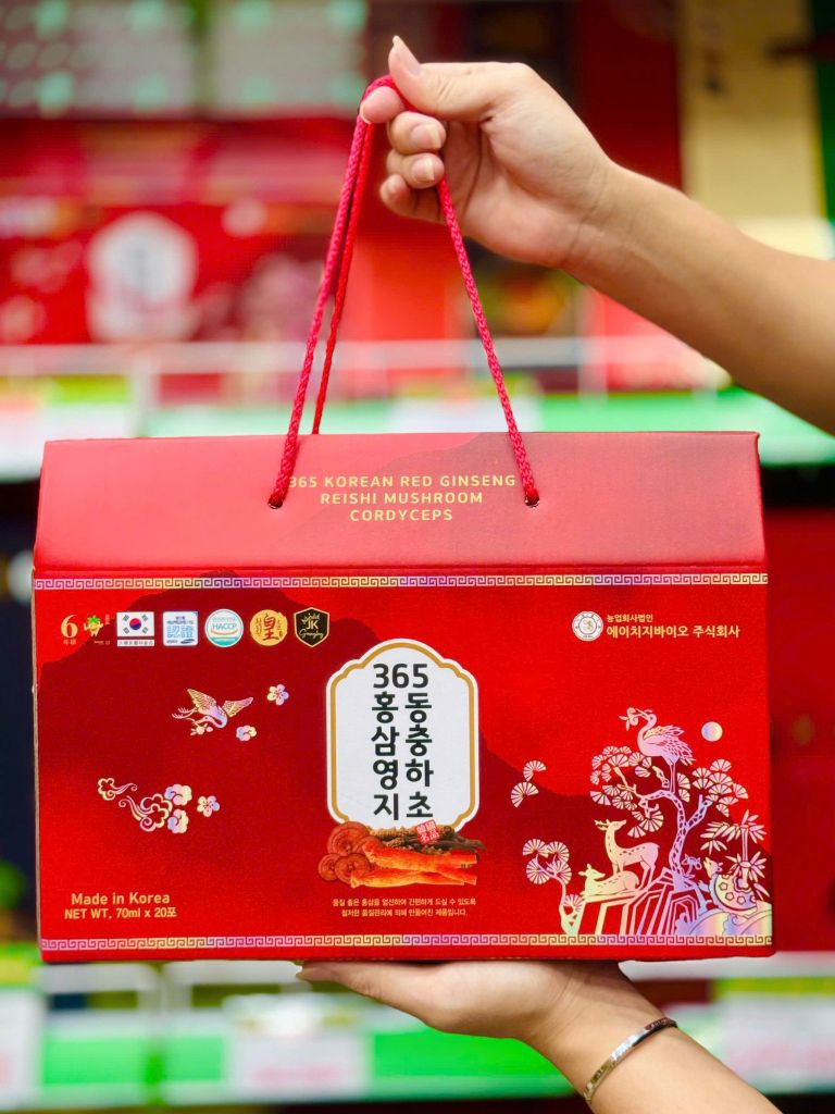 Nước Hồng Sâm Linh Chi Đông Trùng 365 - 70ml x 20 gói