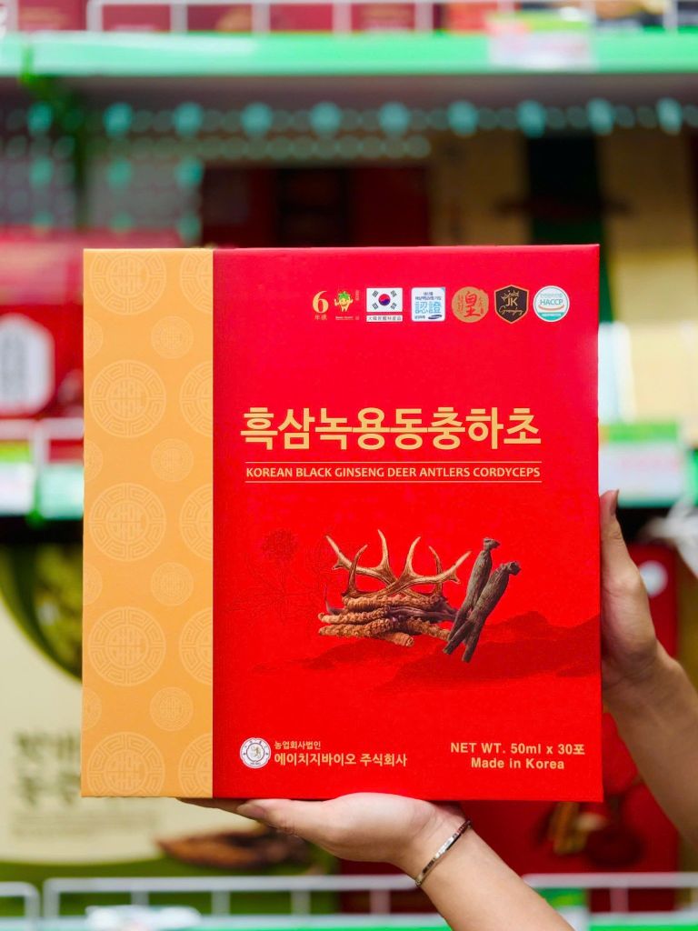 Nước Hắc Sâm Nhung Hươu Đông Trùng - 30 gói