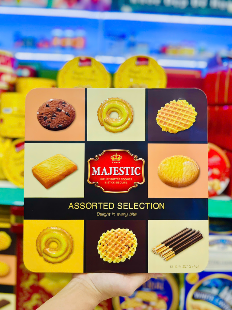 Bánh Quy Bơ Hộp Thiếc Majestic Selection Cao Cấp - 398g
