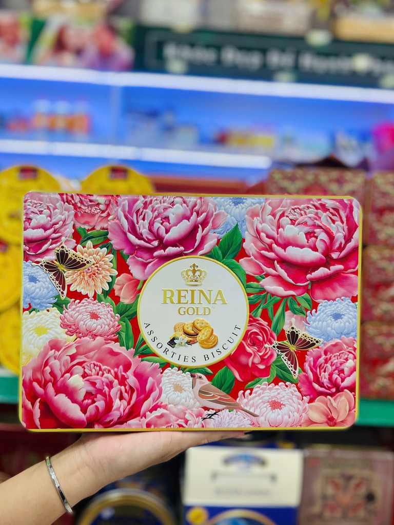 Bánh Quy Thập Cẩm Hộp Thiếc Reina Gold Cao Cấp – 354g