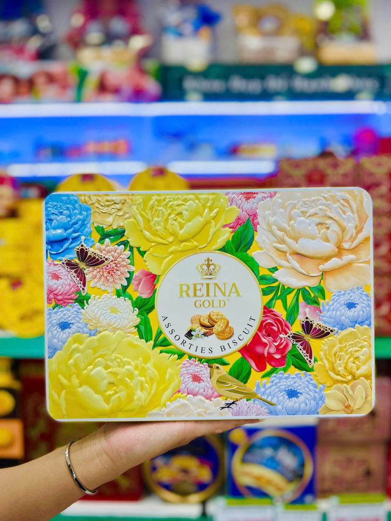 Bánh Quy Thập Cẩm Hộp Thiếc Reina Gold Cao Cấp – 354g