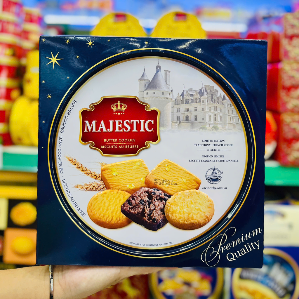 Bánh Quy Bơ Hộp Thiếc Cao Cấp Majestic - 382g