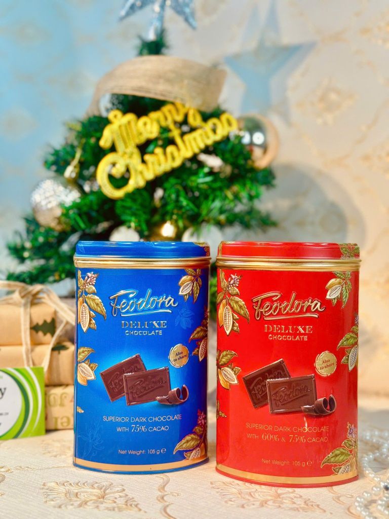 Socola Hộp Thiếc Feodora   60% & 75% Cacao Đức - 150G