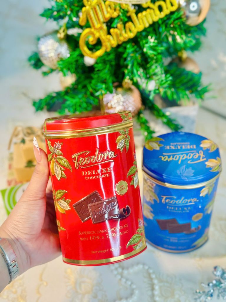 Socola Hộp Thiếc Feodora   60% & 75% Cacao Đức - 150G