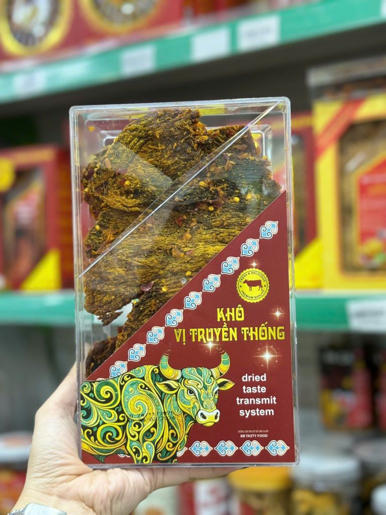 Khô Bò Miếng Lớn Thượng Hạng Tasty Foods – 500g