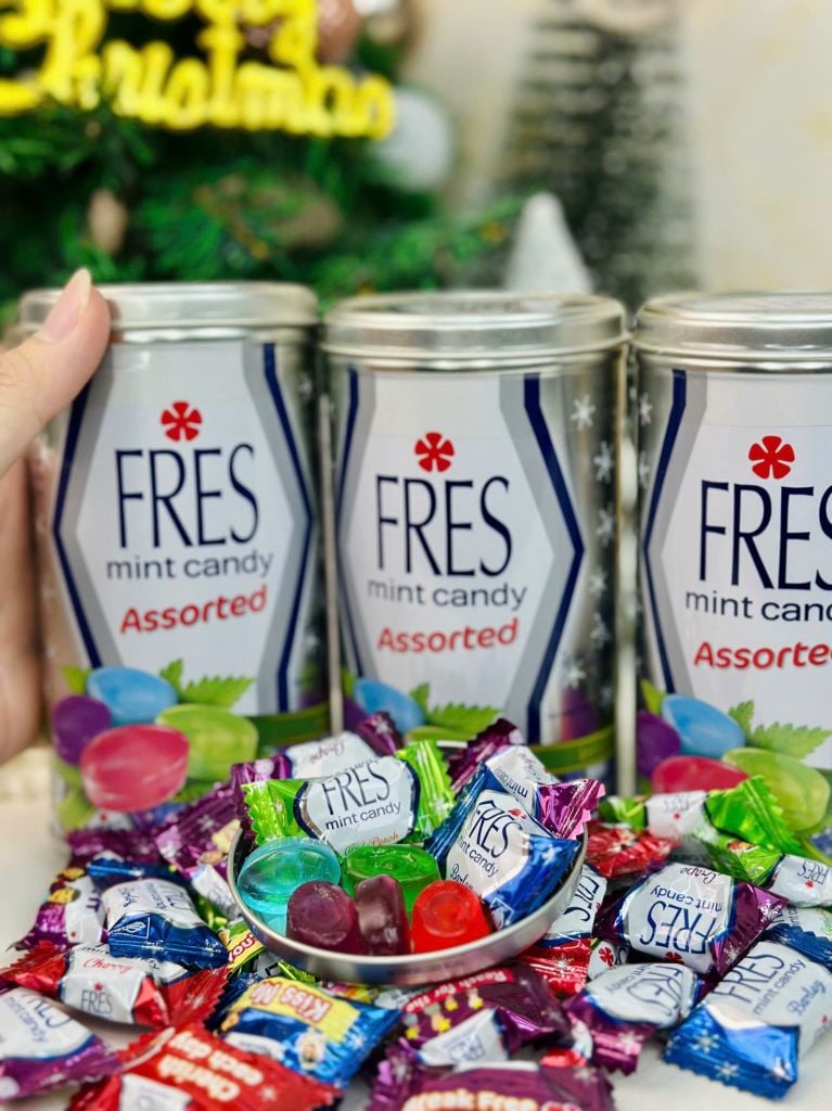 Kẹo Bạc Hà Trái Cây Hộp Thiếc Fres Mint Candy – 135g