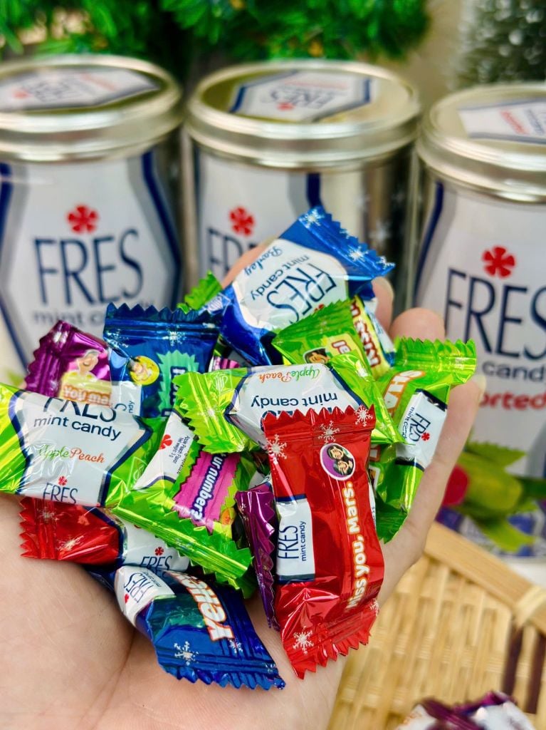 Kẹo Bạc Hà Trái Cây Hộp Thiếc Fres Mint Candy – 135g