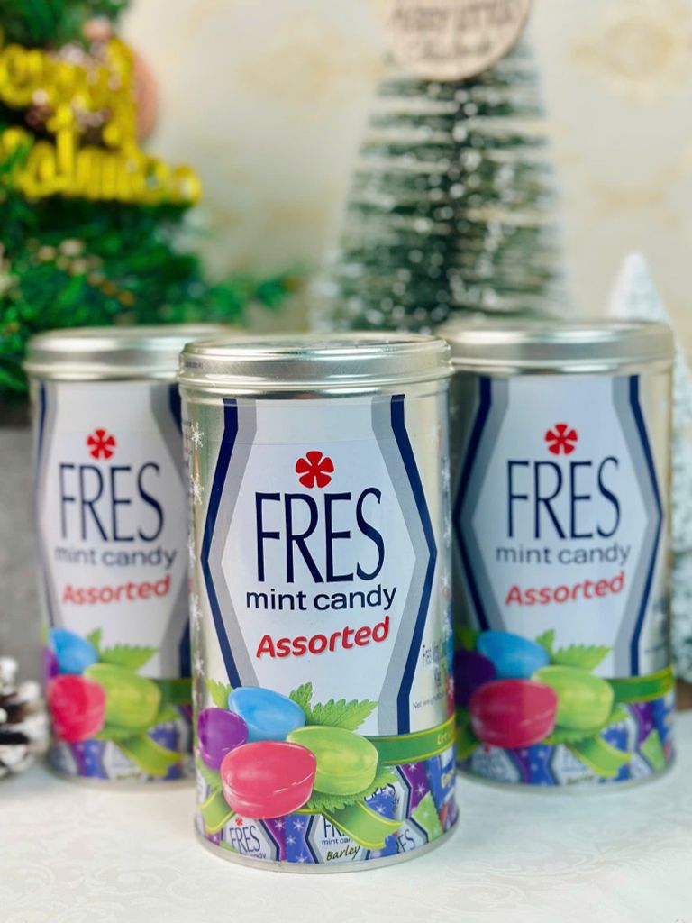 Kẹo Bạc Hà Trái Cây Hộp Thiếc Fres Mint Candy – 135g