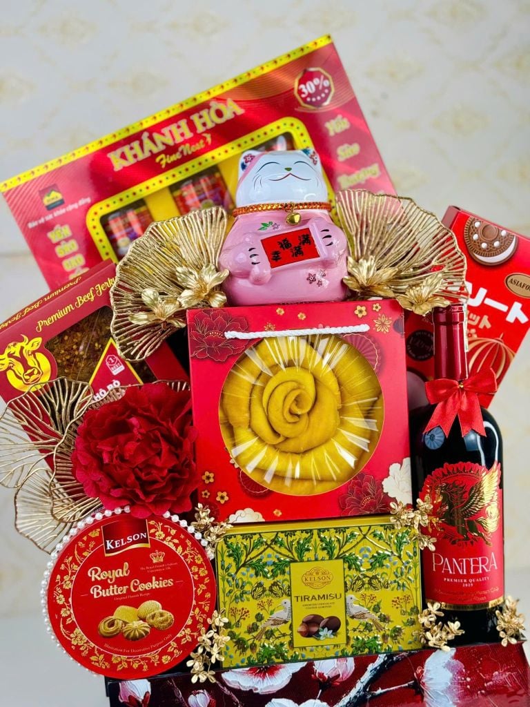Giỏ Quà Tết Cao Cấp 2026 - Hồng Xuân Đắc Lộc