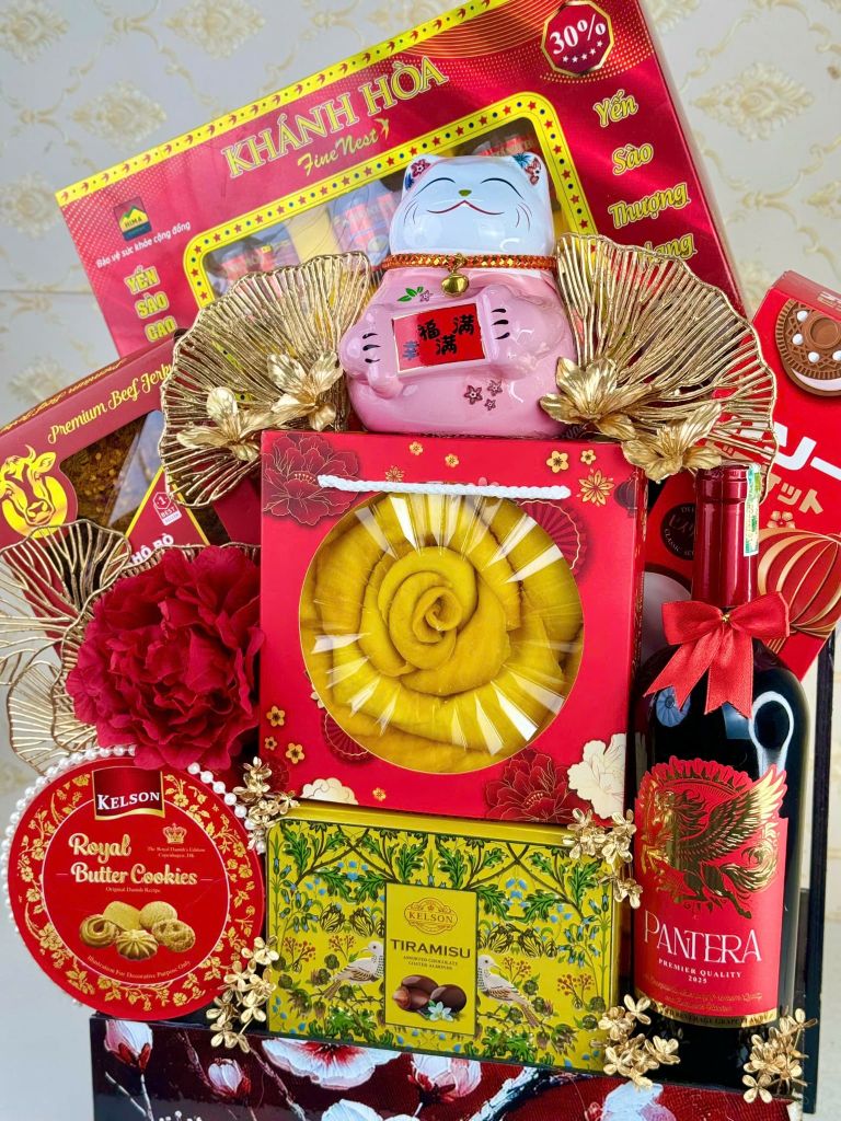 Giỏ Quà Tết Cao Cấp 2026 - Hồng Xuân Đắc Lộc