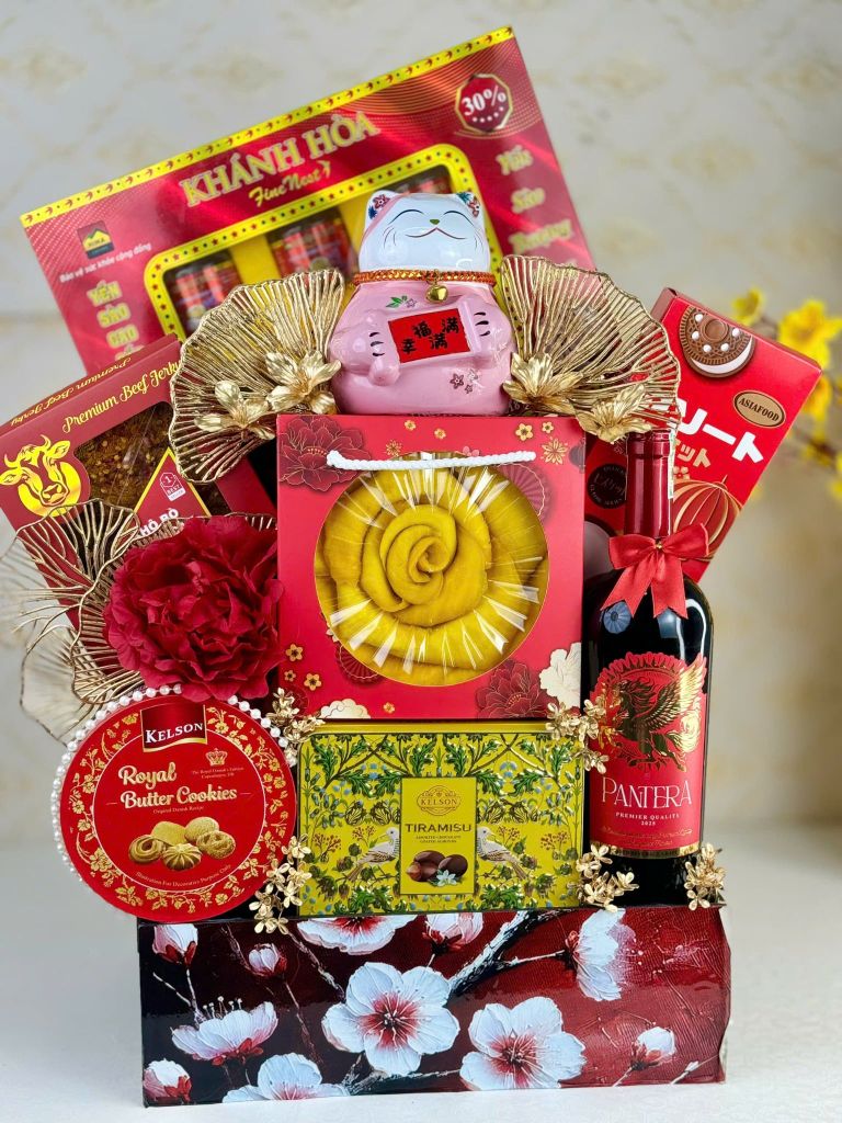 Giỏ Quà Tết Cao Cấp 2026 - Hồng Xuân Đắc Lộc