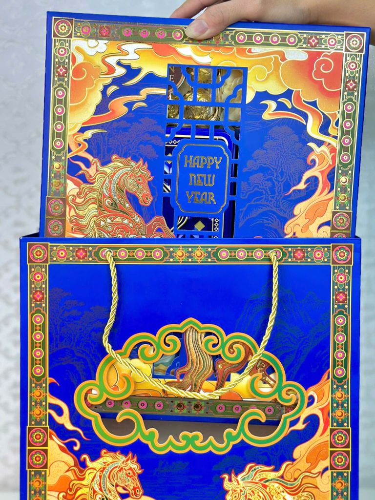 Hộp Quà Tết Cao Cấp 2026 – Song Mã Khải Tường