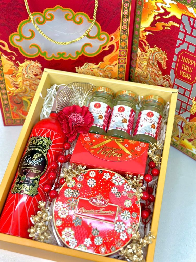 Hộp Quà Tết Cao Cấp 2026 – Song Mã Chiêu Tài