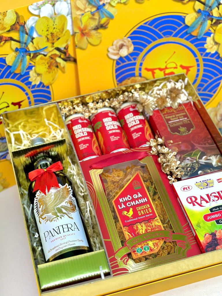 Hộp Quà Tết Cao Cấp 2026 – Song Lộc Khai Xuân