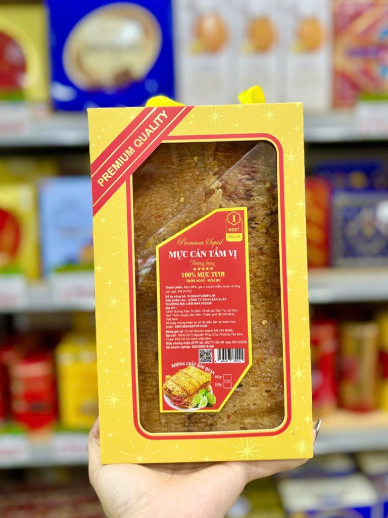 Mực Cán Tẩm Vị Tết 2026 - 400g