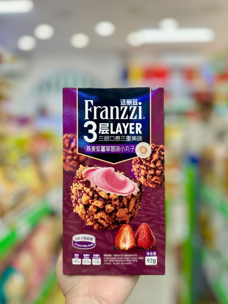 Bánh Viên Yến Mạch Vị Khoai Lang Và Dâu - 92g