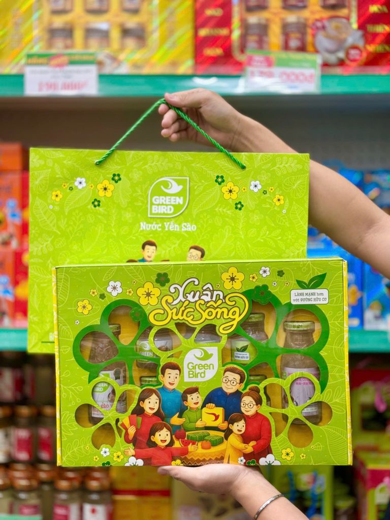 Hộp Quà Xuân Sức Sống – Yến Sào & Đường Green Bird