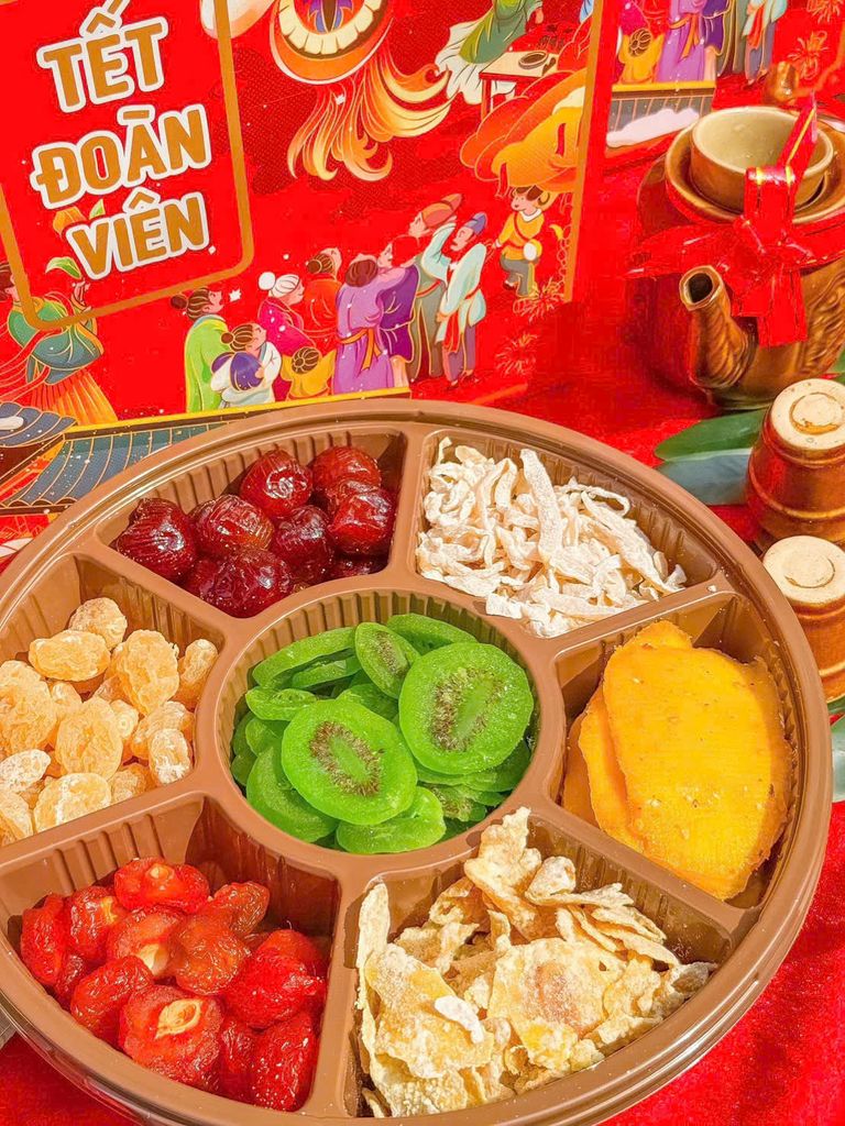 Set Hộp Mứt Tết Mix Vị Cao Cấp - Khay