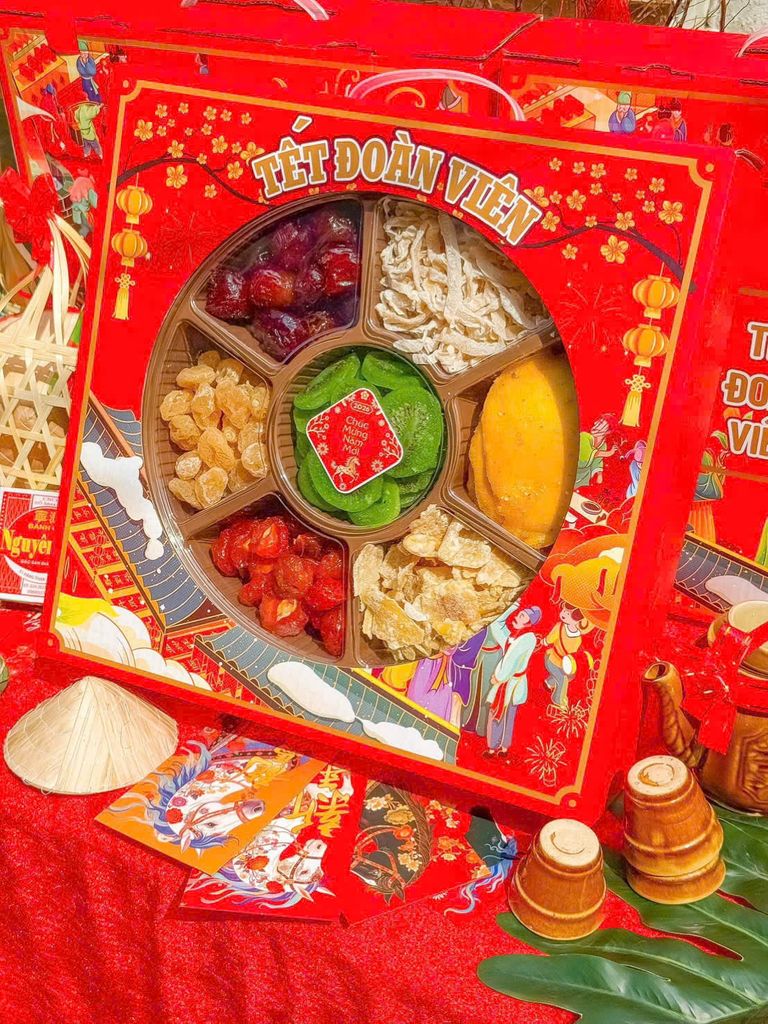 Set Hộp Mứt Tết Mix Vị Cao Cấp - Khay