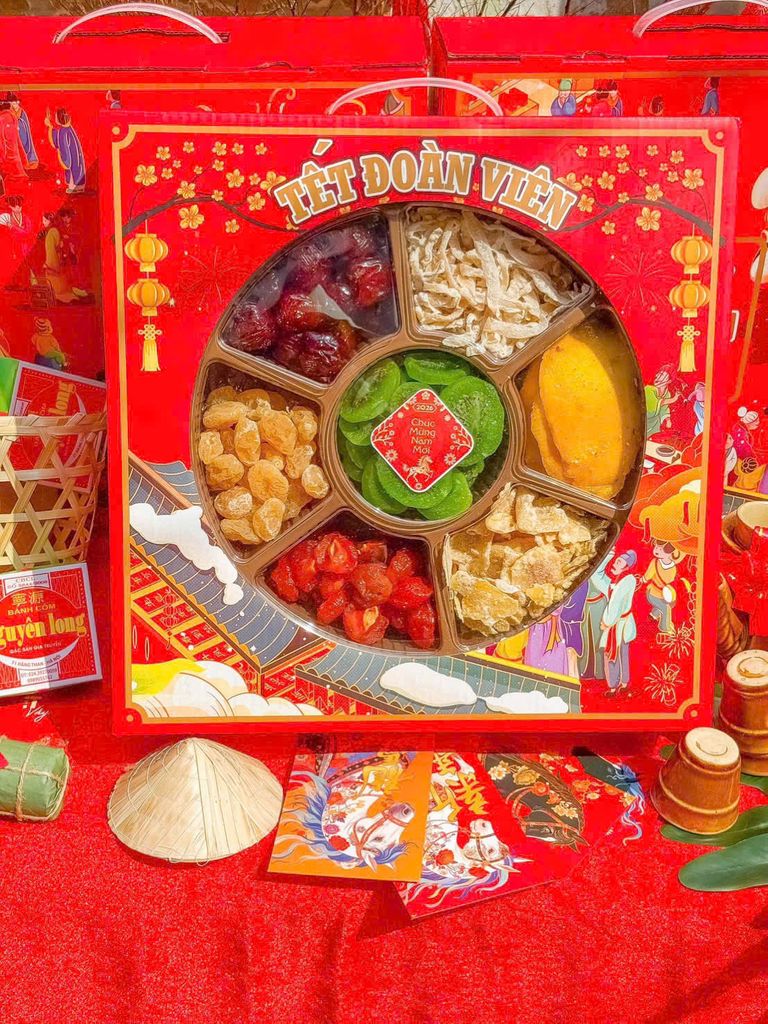 Set Hộp Mứt Tết Mix Vị Cao Cấp - Khay