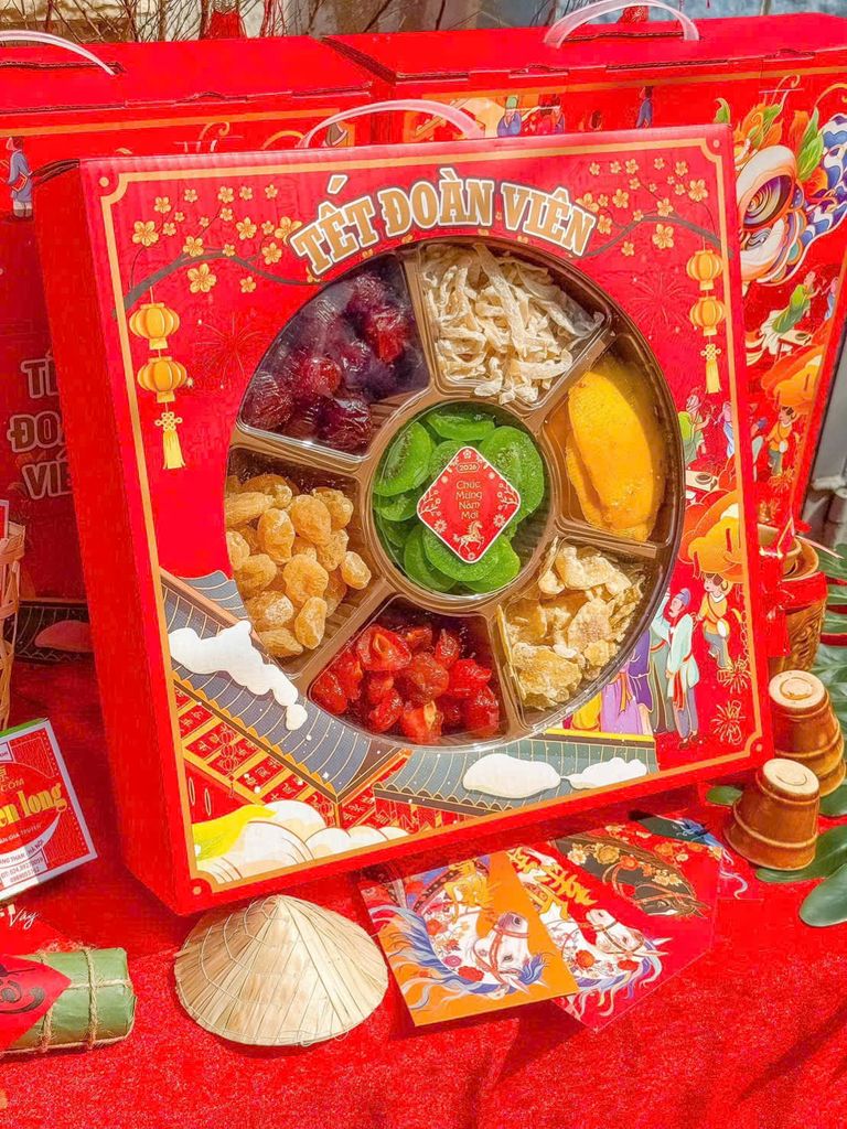 Set Hộp Mứt Tết Mix Vị Cao Cấp - Khay