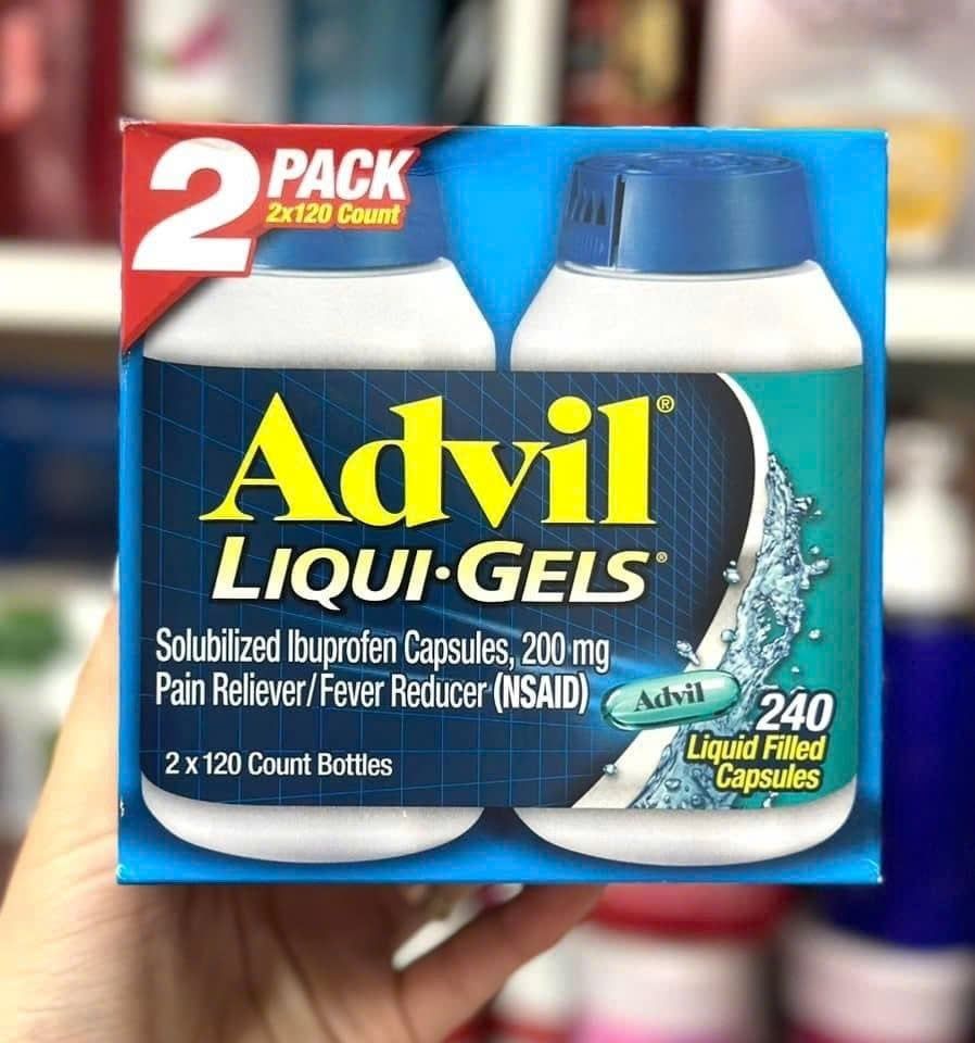 Cặp Viên Uống Hạ Sốt Advil Cao Cấp – 240 Viên