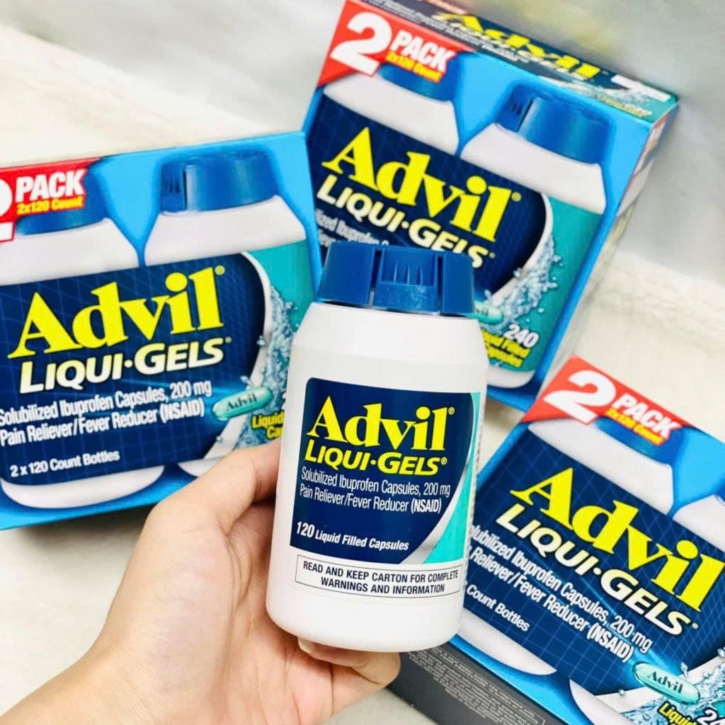 Cặp Viên Uống Hạ Sốt Advil Cao Cấp – 240 Viên