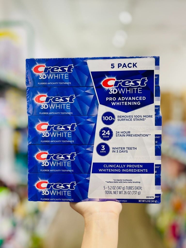 Kem Đánh Răng Crest 3D Advanced Triple Whitening - 147G