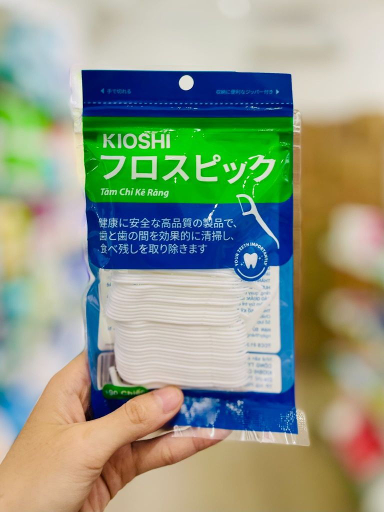 Chỉ Tăm Nha Khoa Kioshi - Túi 90 Cái