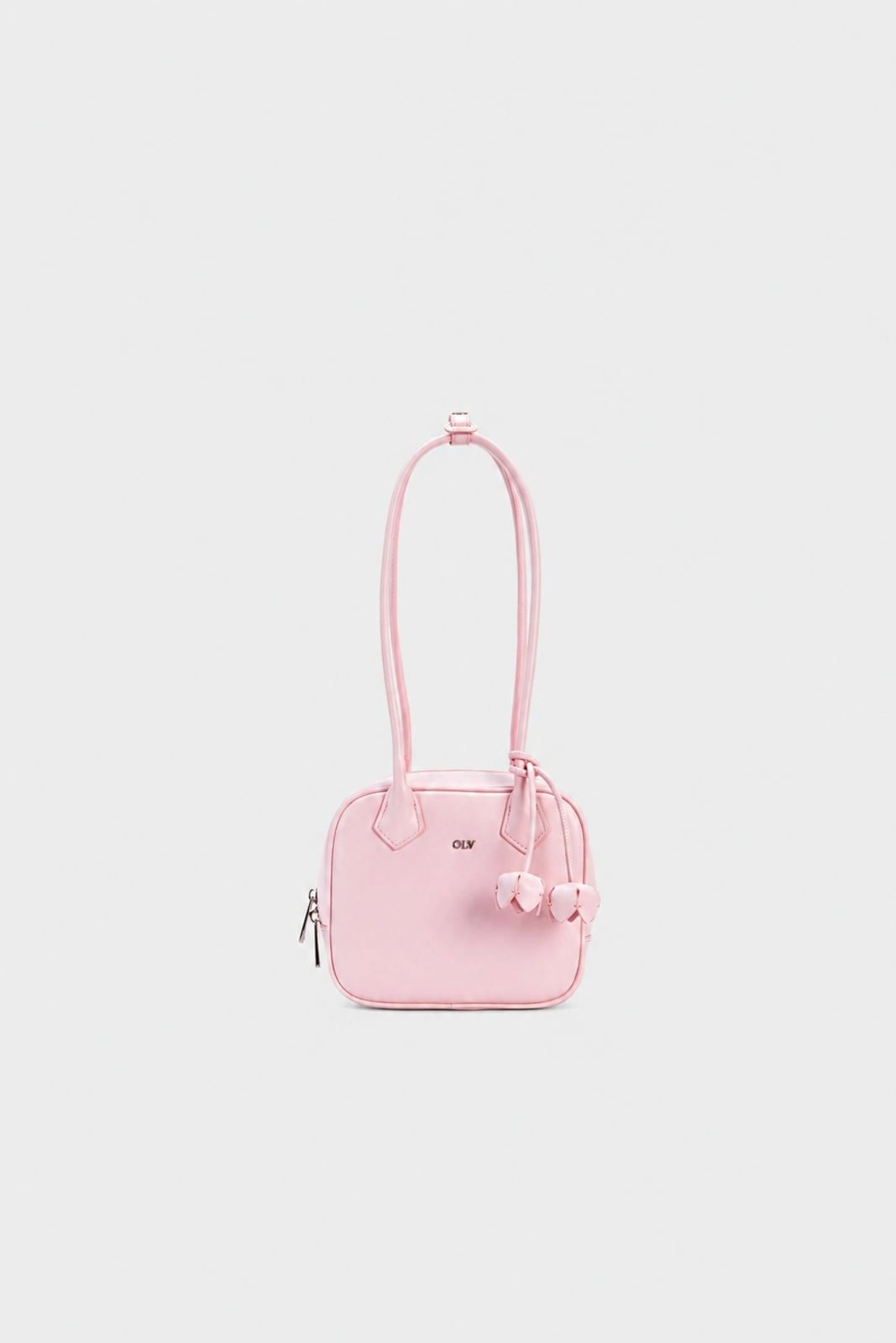 Túi xách da bóng dây hoa Glossy Leather Hand Bag